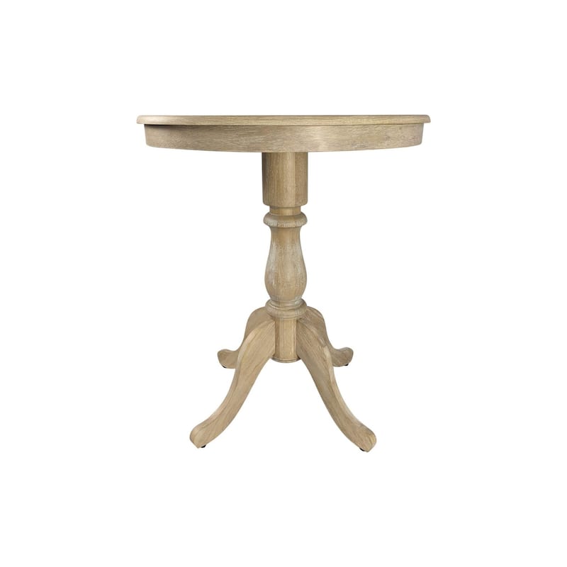 Circular Top Pedestal Bar Table - 30" - Driftwood Brown