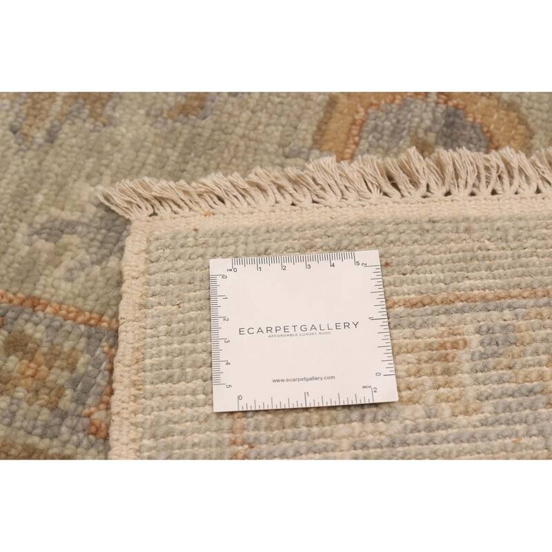 ECARPETGALLERY Hand-knotted Oushak Grey Wool Rug - 8'1 x 9'10