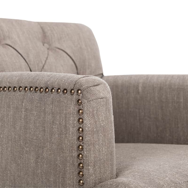 SAFAVIEH Tori Antiqued Tufted Club Chair - 28" x 34.4" x 32.7". - 28"W x 34"D x 33"H
