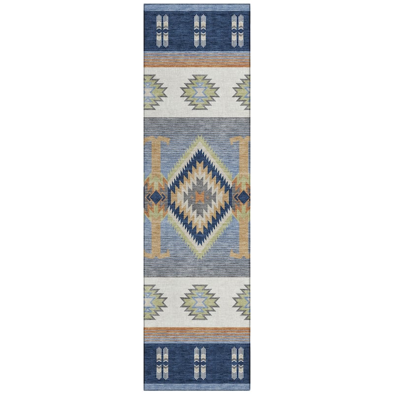 Machine Washable Indoor/ Outdoor Global Chennai Chantille Rug