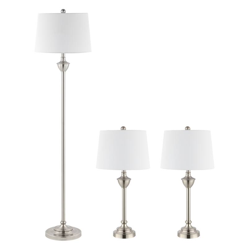 SAFAVIEH Lighting Meirav Floor And Table Lamp (Set of 3) - 15Wx15Dx61H
