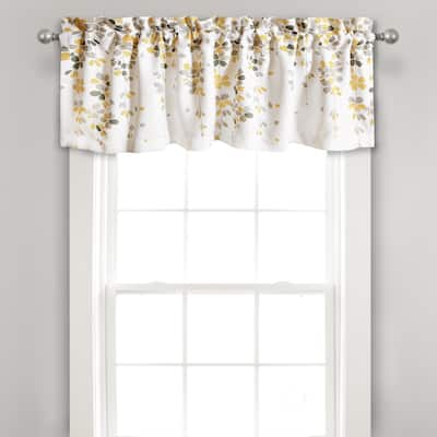 Lush Decor Weeping Flower Room Darkening Window Curtain Valance - 52x18