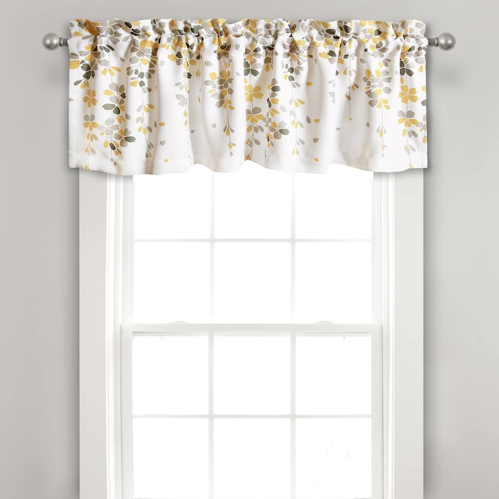Lush Decor Weeping Flower Room Darkening Window Curtain Valance - 52x18