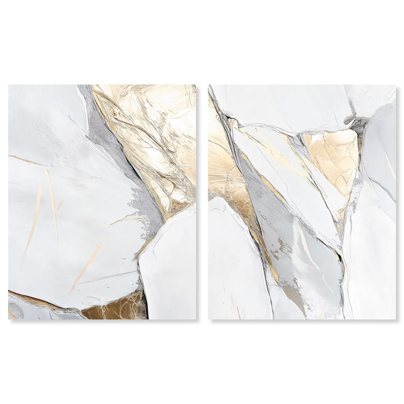 Cracks of Creation III Canvas Set of 2 by Art Remedy, Gallery Wrapped - 30" x 36"