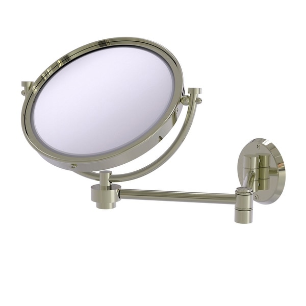 Allied Brass 8-in Wall Mounted Extending Make-Up Mirror 4X Magnification