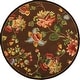 preview thumbnail 153 of 156, SAFAVIEH Handmade Chelsea Nataly French Country Floral Wool Rug 5'6" Round - Brown - Round