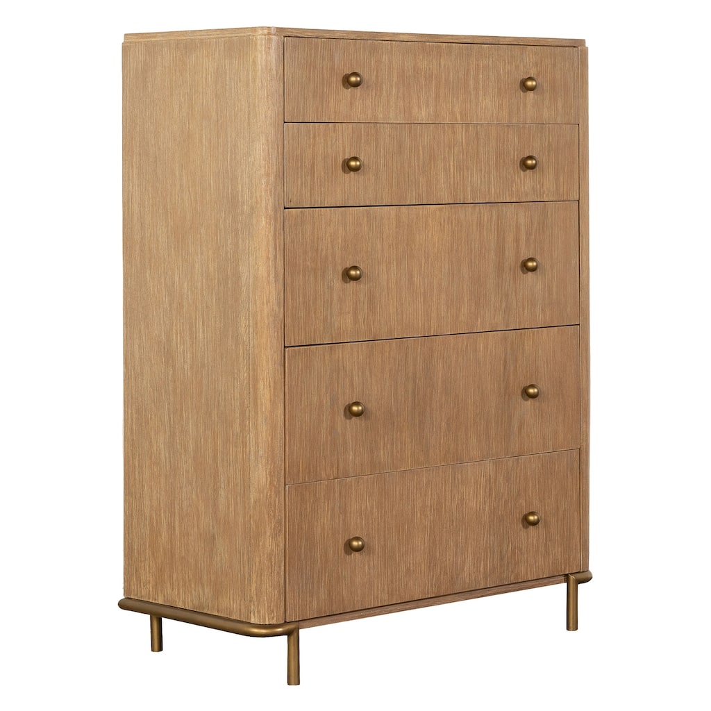 Stevie Sand Wash Rectangular 5-drawer Chest
