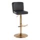 Option Black Faux Leather/Gold Metal