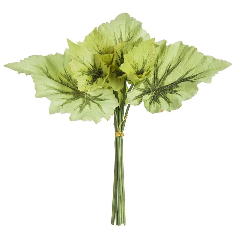 16.5" Green Begonia Leaf Artificial Bundle Spray