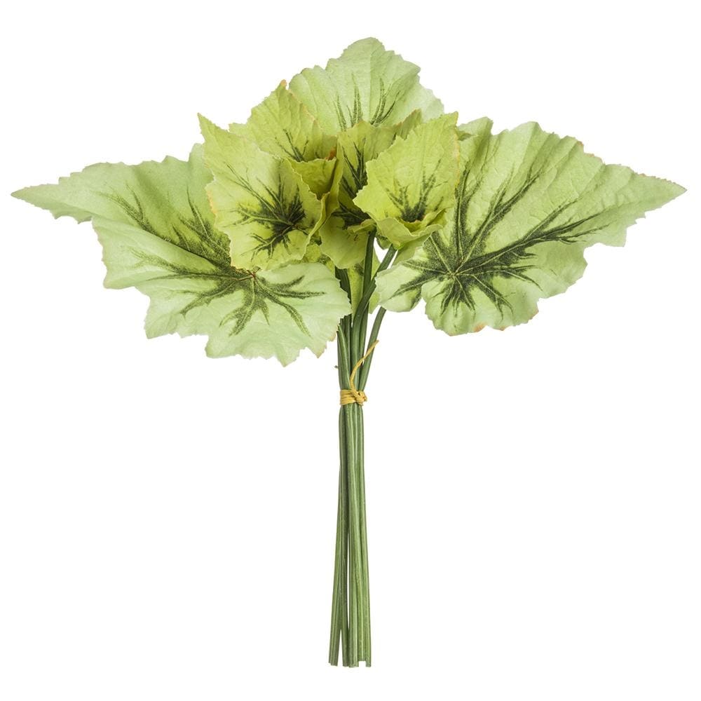 Begonia Leaves Artificial Bundle Spray - 16.5" - Green