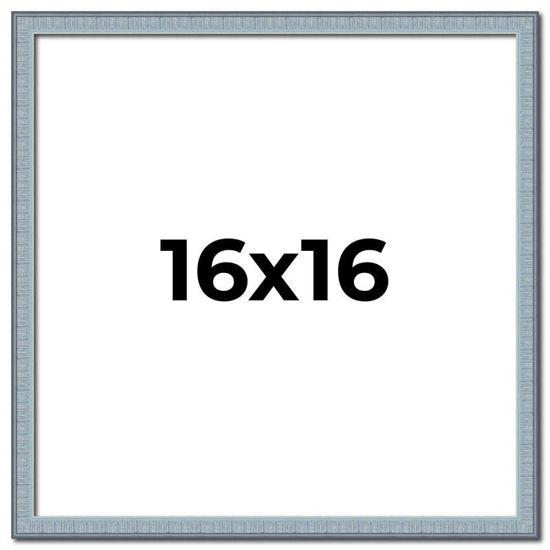 16x16 Frame Rustic Sky Blue Solid Wood Picture Frame | 0.75 Inch