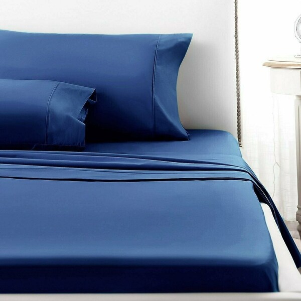 navy blue twin sheet set