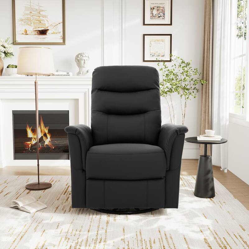 Manual Recliner Chair Rocking and Swivel Recliner Massage Recliner with 8-Point Massage Function and Adjustable Backrest