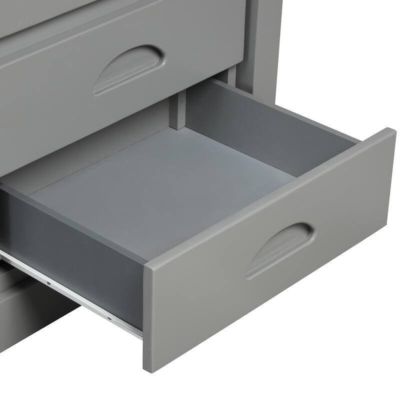 Full over Full Bunk Bed Built-in 4 Drawers and Twin Trundle Bed , Convertible Platform Bed, Daybed and Trundle Bed for Bedroom