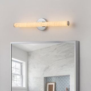 Modern Marble Dimmable Linear LED Vanity Light - Chrome - Bed Bath ...