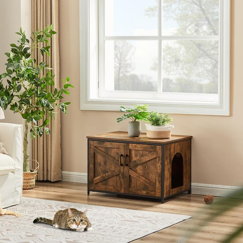 Cat Litter Box Enclosure with Top Opening