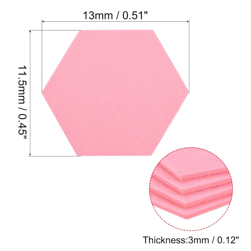 Felt Coasters, 4pcs Absorbent Pad Coaster for Drink Cup Pot Bowl Vase - Pink