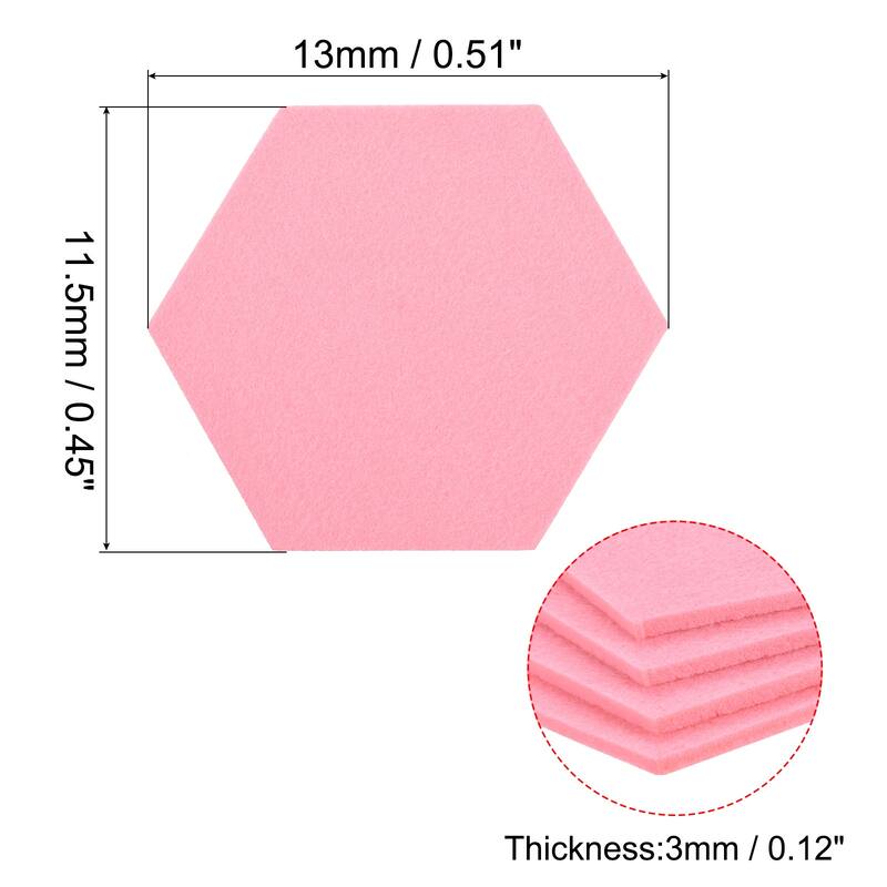 Felt Coasters, 9pcs Absorbent Pad Coaster for Drink Cup Pot Bowl Vase - Pink