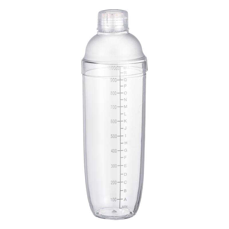 1000ml Plastic Cocktail Shaker Cup Scale Wine Beverage Mixer Drink Tools