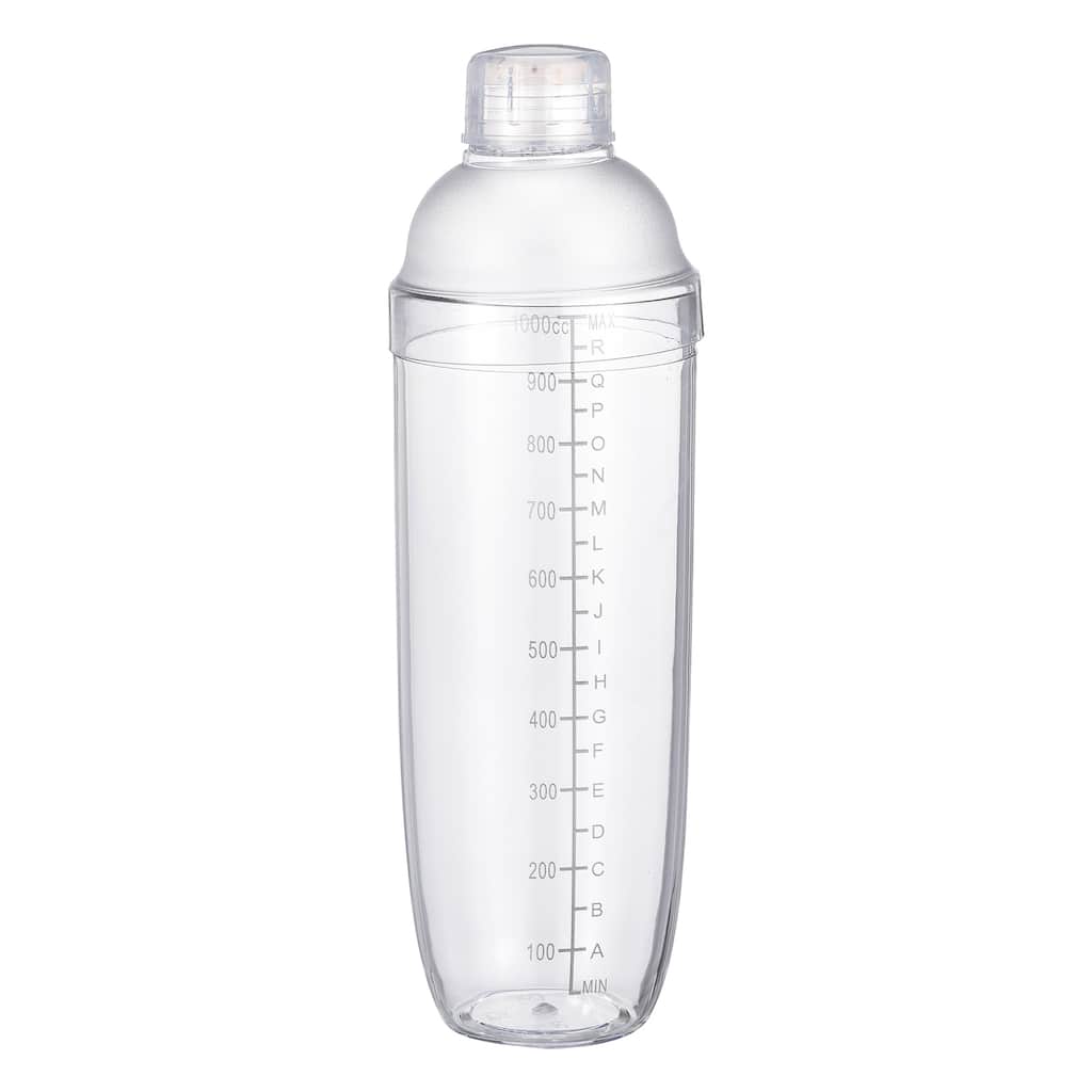 1000ml Plastic Cocktail Shaker Cup Scale Wine Beverage Mixer Drink Tools