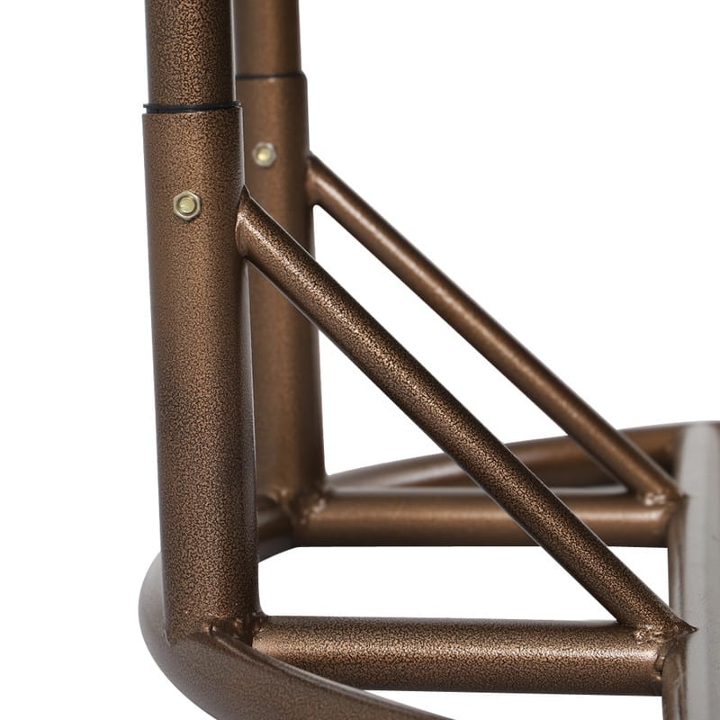 LeisureMod Modern 2-Person Egg Hanging Swing Chair with Beige Wicker, Oxford Fabric Cover, Patio Hammock Lounger and Cushions