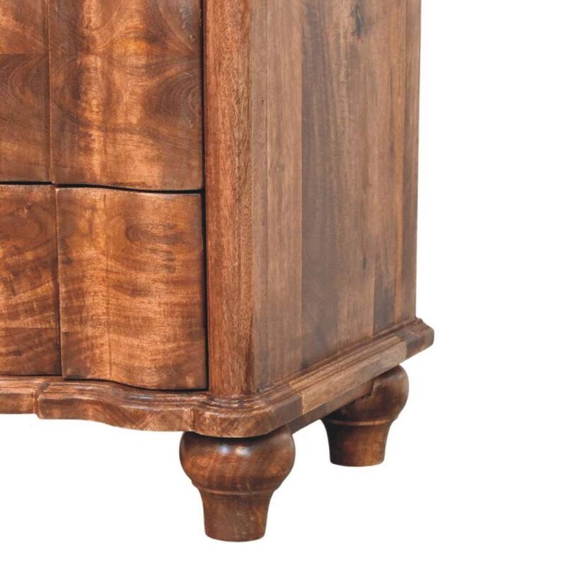 Artisan Furniture Solid Wood Valencia Bedside,Brown,3-Drawers