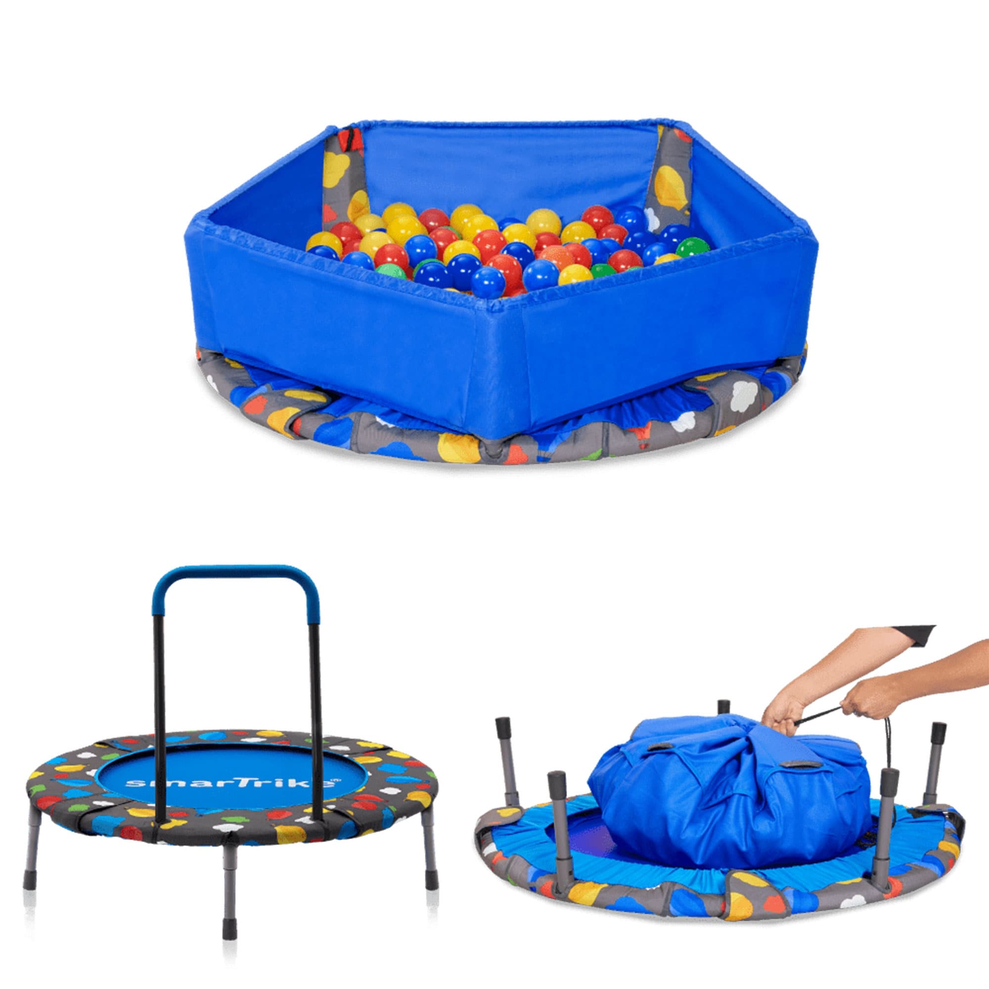 Trampoline with hot sale ball pit