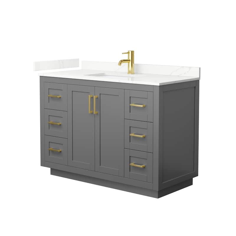 Wyndham Collection WCF292948S-QTZ-UNSMXX Miranda 48" Free Standing