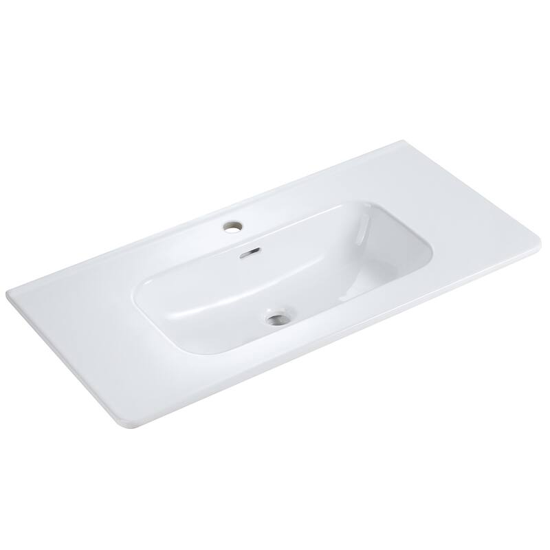 Topcraft Ceramic Bathroom Vanity Sinks - White - 36"