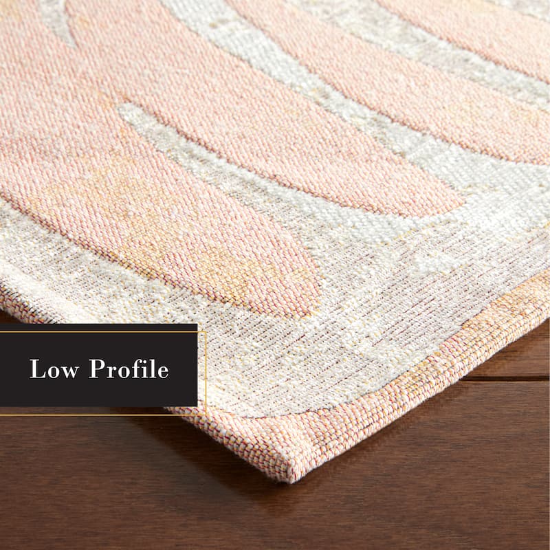 TOWN & COUNTRY LUXE Livie Matisse Cutout Everwash Washable Non-Slip Backing Kitchen Mat