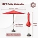 preview thumbnail 3 of 8, 10FT Patio Umbrella, Outdoor Table Umbrella with Push Button Tilt and Crank