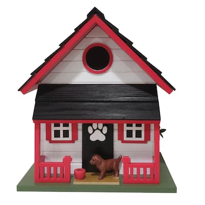 Home Bazaar 8.75" x 6" x 7.5" Bow Wow Birdhouse - Navy