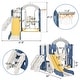 preview thumbnail 2 of 8, 5 In 1 Toddler Slide And Swing Set, Freestanding Climber Slide Playset With Basketball Hoop, Indoor Outdoor Playground