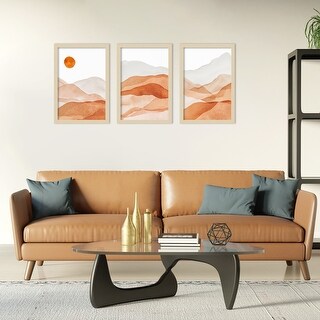 Mountain Range Trio - set of 3 Framed Art Print - Bed Bath & Beyond ...