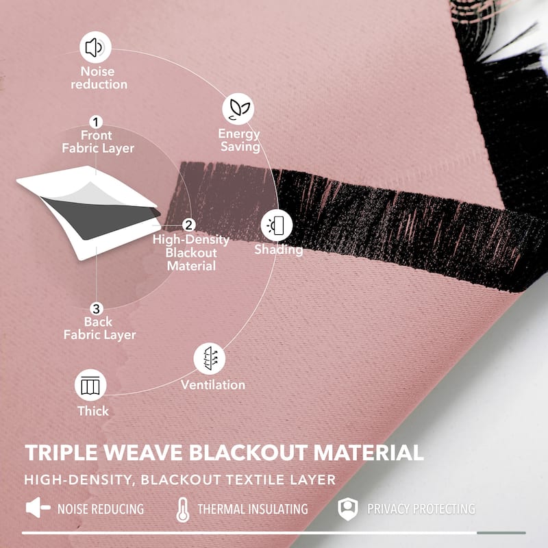 Deconovo Back Tab Blackout Curtains (2 Panel)