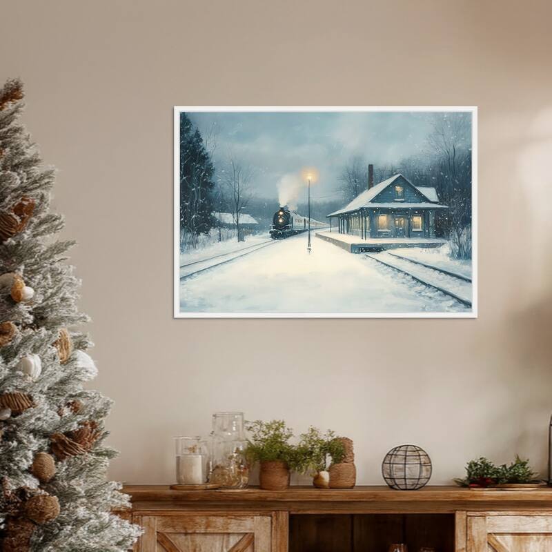 Landscape Painting by Tradelink inhouse artist Framed Canvas Wall Art Print - Sylvie White