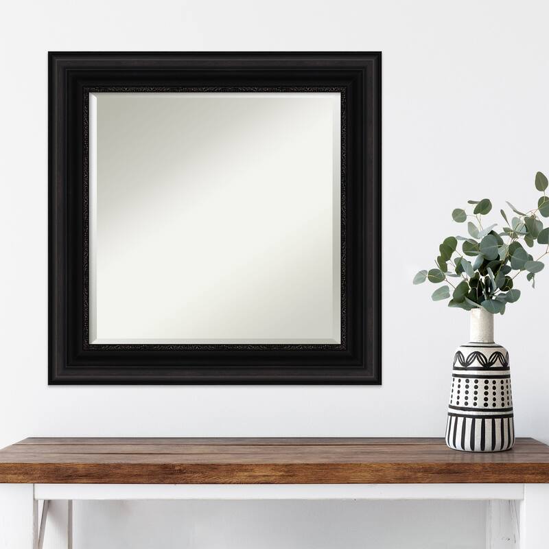 Beveled Wall Mirror - Parlor Black Frame