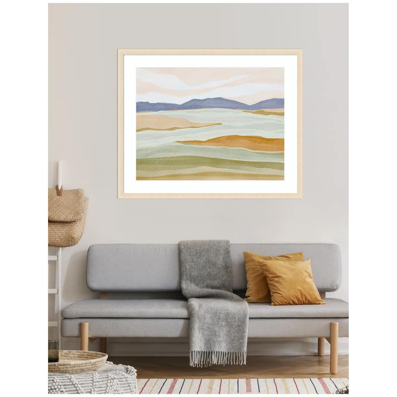 Kate and Laurel Framed Art Dreamy Hillscape by Nikita Jariwala