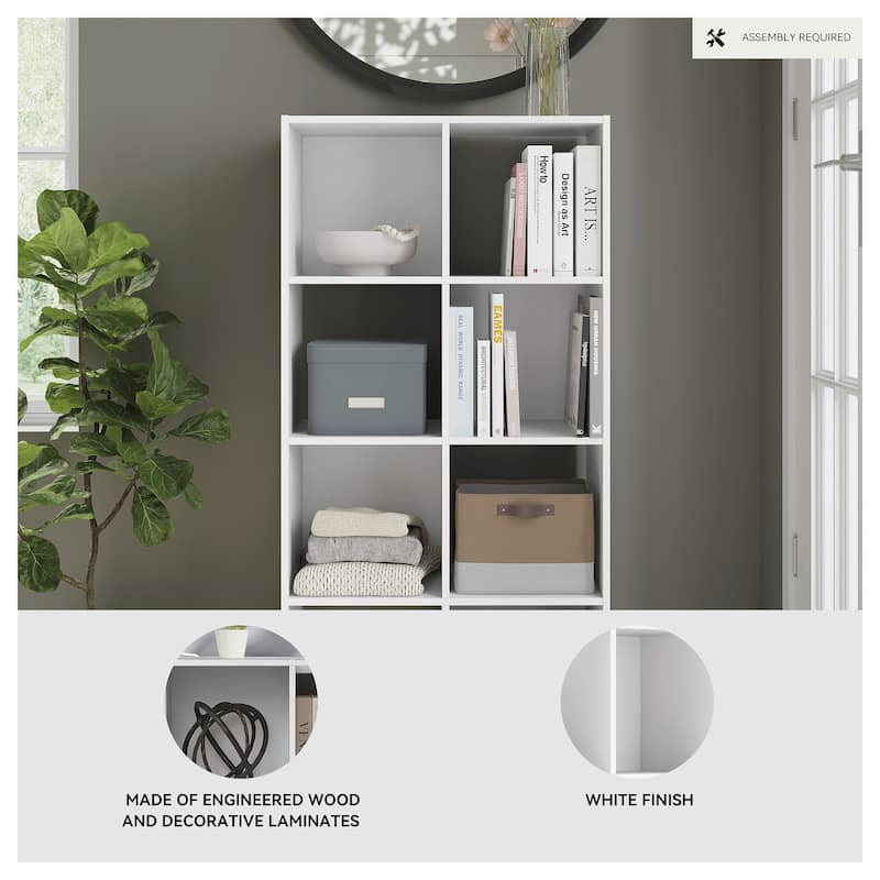 Signature Design by Ashley Onita White 8 Cube Organizer - 24" W x 12" D x 47" H