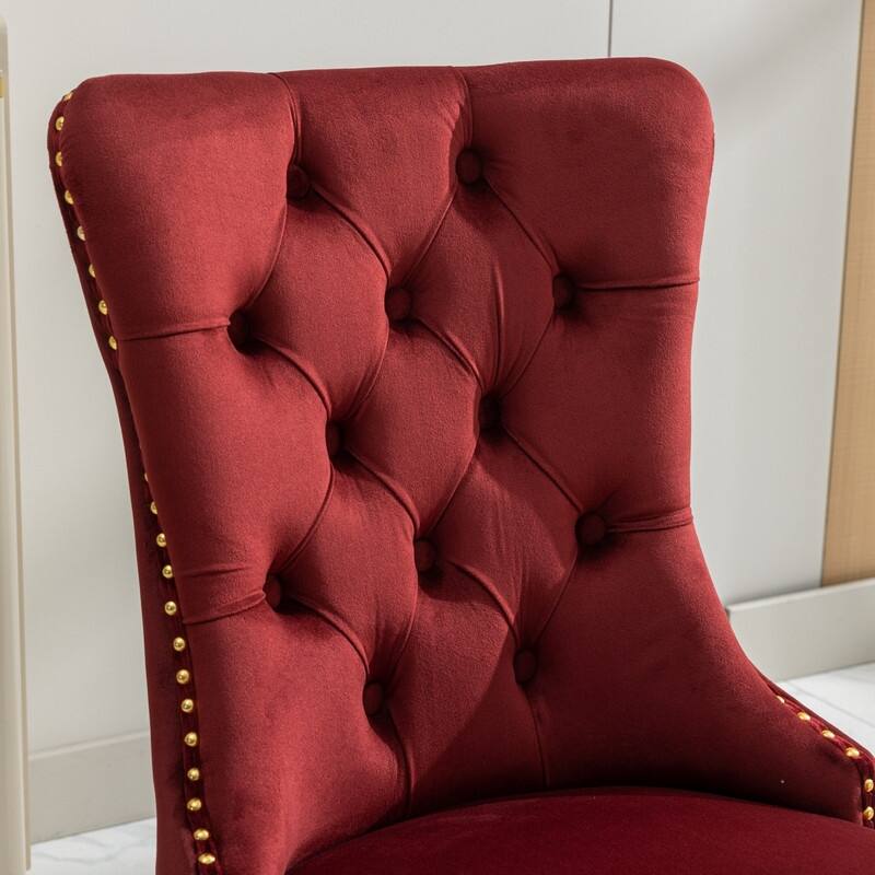 Contemporary Velvet Upholstered Dining Chair Set of 6