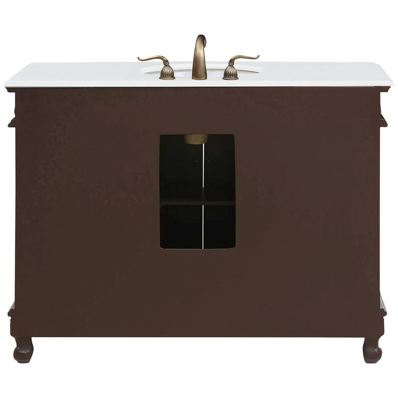 Elegant Lighting VF-1039-VW Bordeaux 48" Free Standing Single Basin
