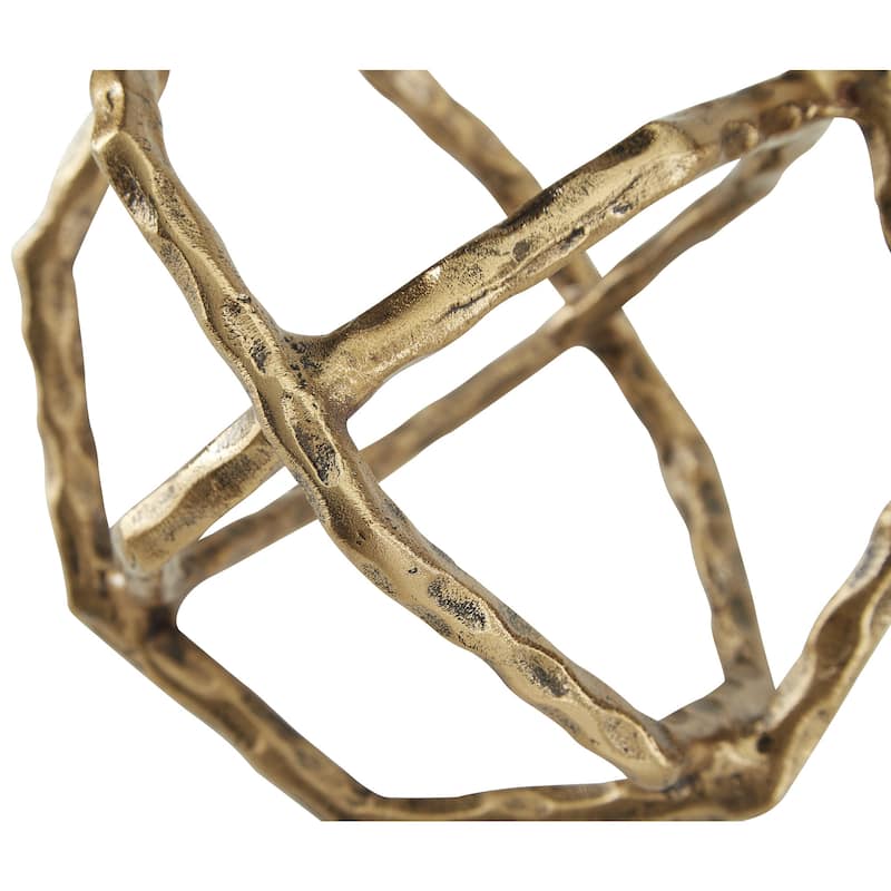 Signature Design by Ashley Laddington Gold Sculpture - 8.63" W x 8.38" D x 6.38" H