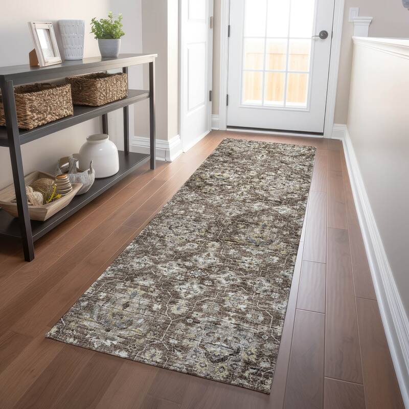 Premium Washable Super Soft Traditional Kashan Mayfield Rug - Driftwood - 2' 3" x 7' 6" - Runner