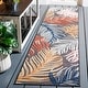 preview thumbnail 36 of 53, SAFAVIEH Cabana Tawnee Indoor/ Outdoor Waterproof Transitional Rug 2' x 9' Runner - Black/Rust