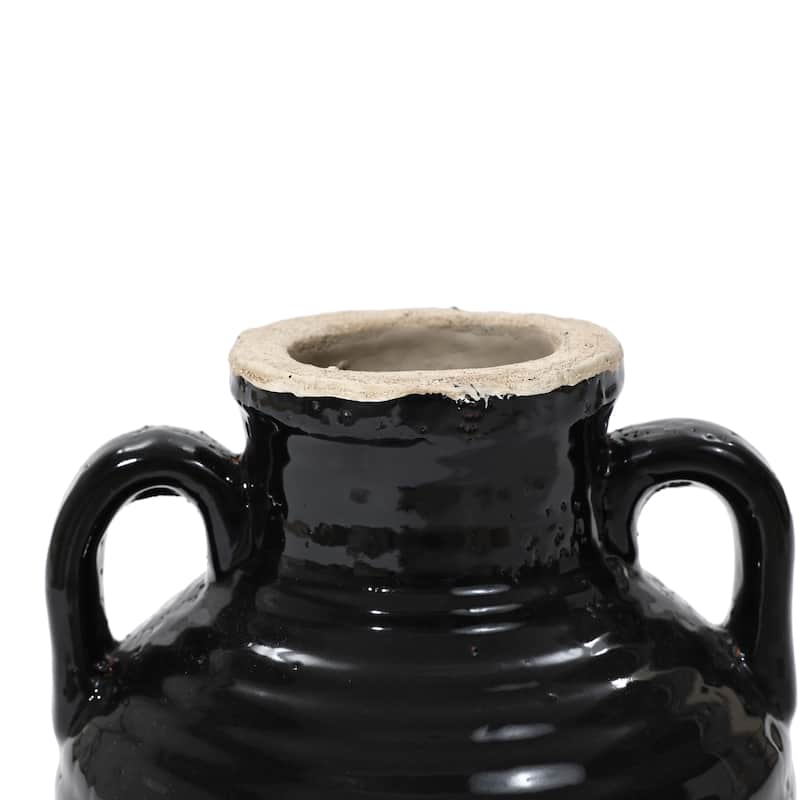 Black Jug Terracotta Round Vase (Single)