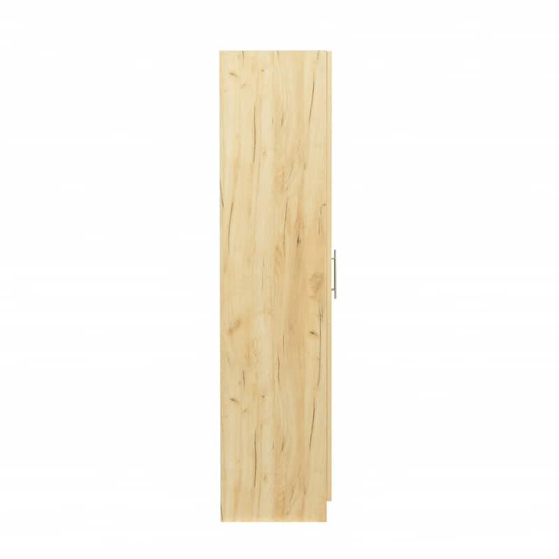 High wardrobe and kitchen cabinet with 2 doors and 3 partitions to separate 4 storage spaces