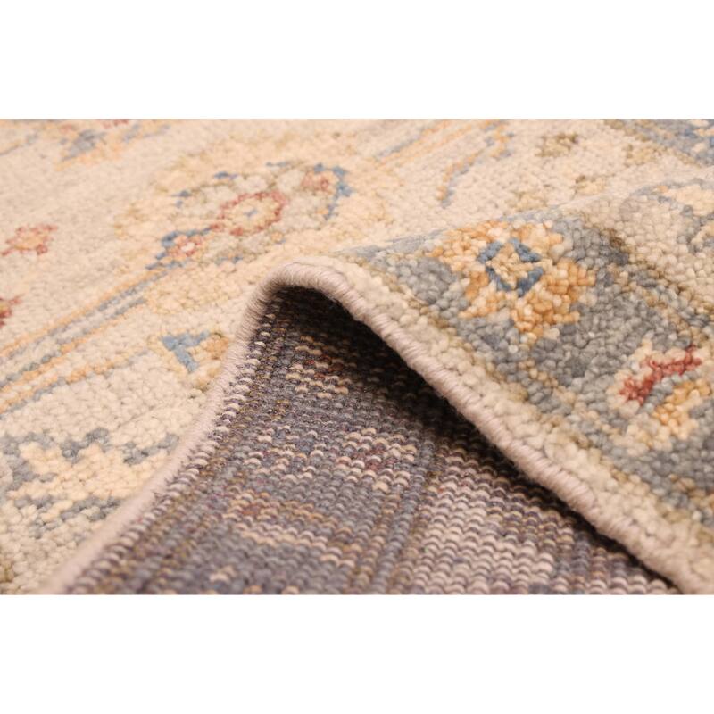 ECARPETGALLERY Hand-knotted Jules Serapi Light Grey Wool Rug - 2'6 x 8'0