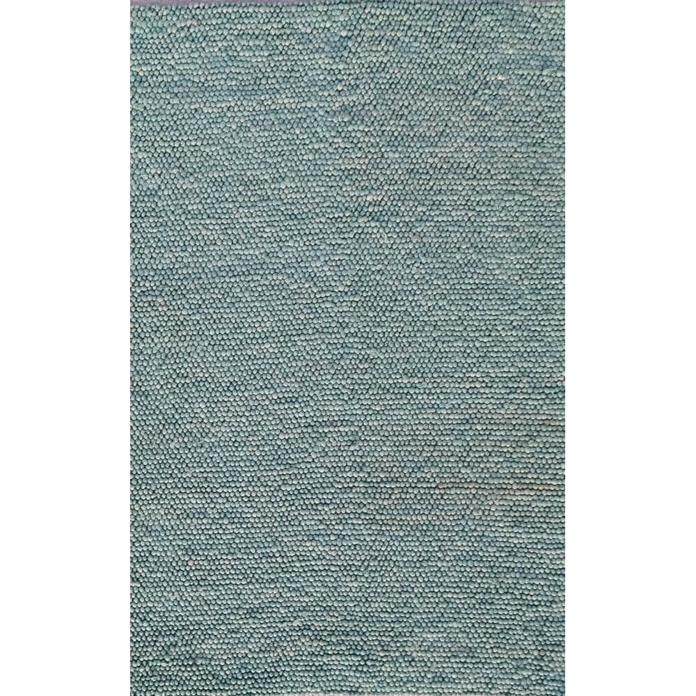Domani Clouds Contemporary Hand-Knotted Seafoam Heathered Rug