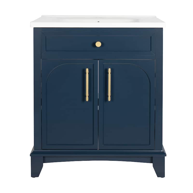 28" Freestanding Bathroom Vanity Cabinet with Sink