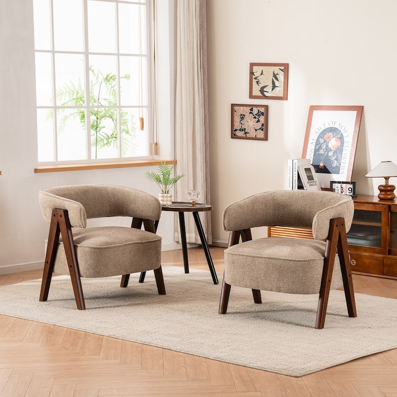 Accent Arm Chair Single Fabric Living Room Chair 27.56" W x 23.62" D x 27.95" H